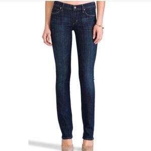 Citizens Of Humanity Dark Blue Ava Low Rise Straight Jeans